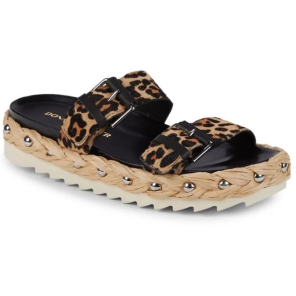 Donald Pliner Larabee‎ printed calf hair slide sandals 6 $168